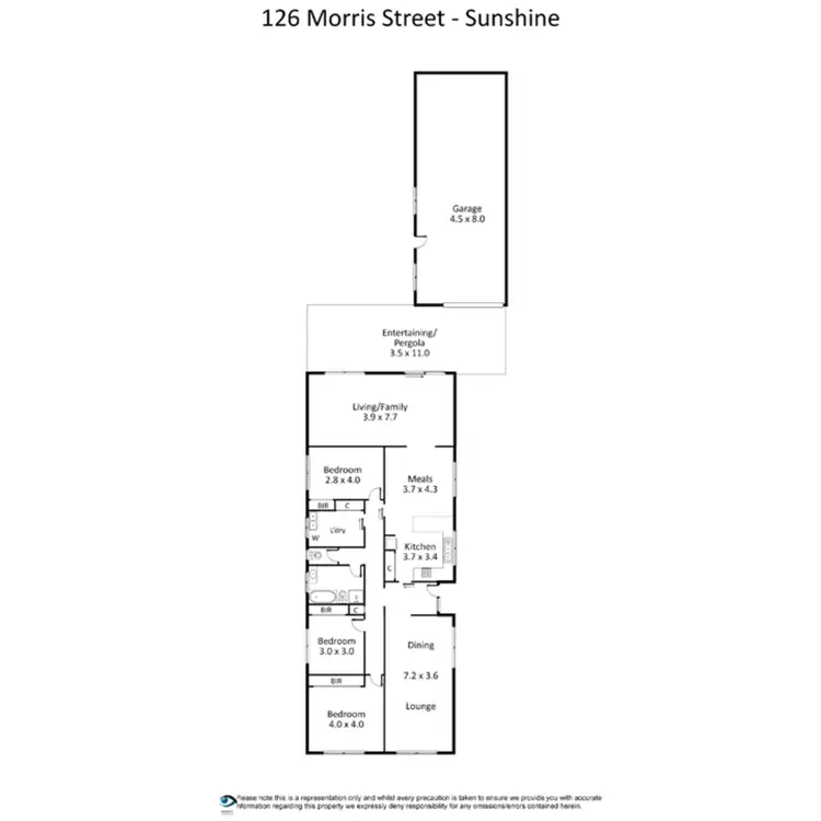 Floorplan of Homely house listing, 126 Morris Street, Sunshine VIC 3020