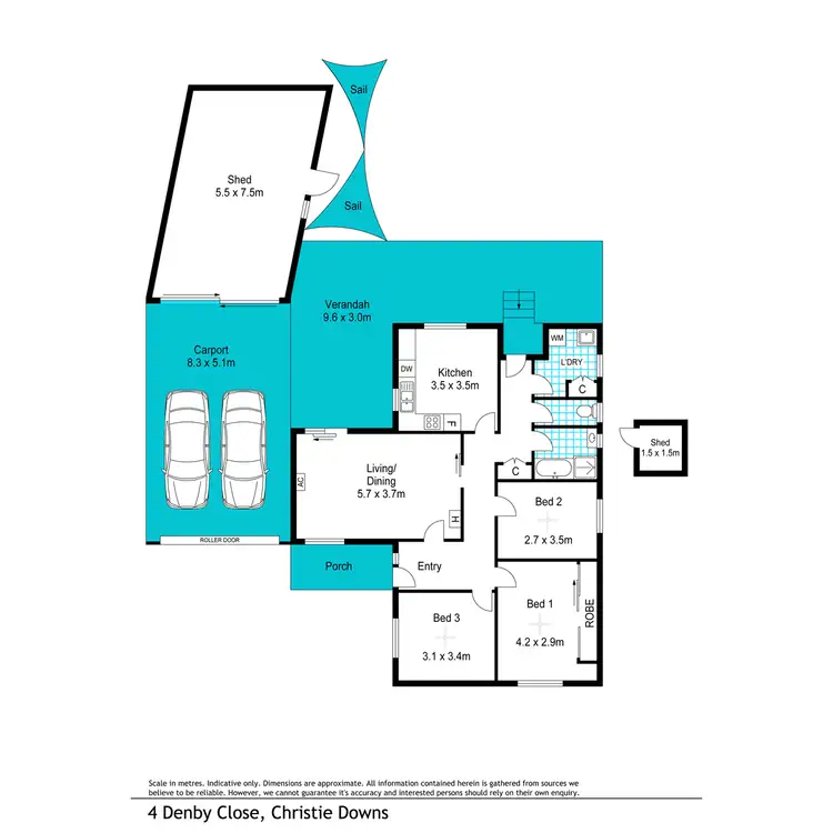 Floorplan of Homely house listing, 4 Denby Close, Christie Downs SA 5164