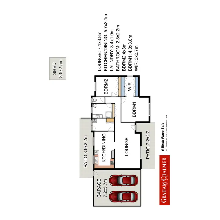 Floorplan of Homely house listing, 6 Birch Place, Sale VIC 3850