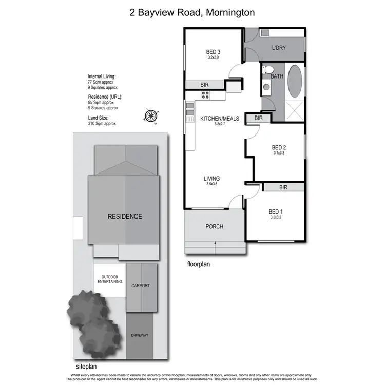 Floorplan of Homely house listing, 2 Bayview Road, Mornington VIC 3931
