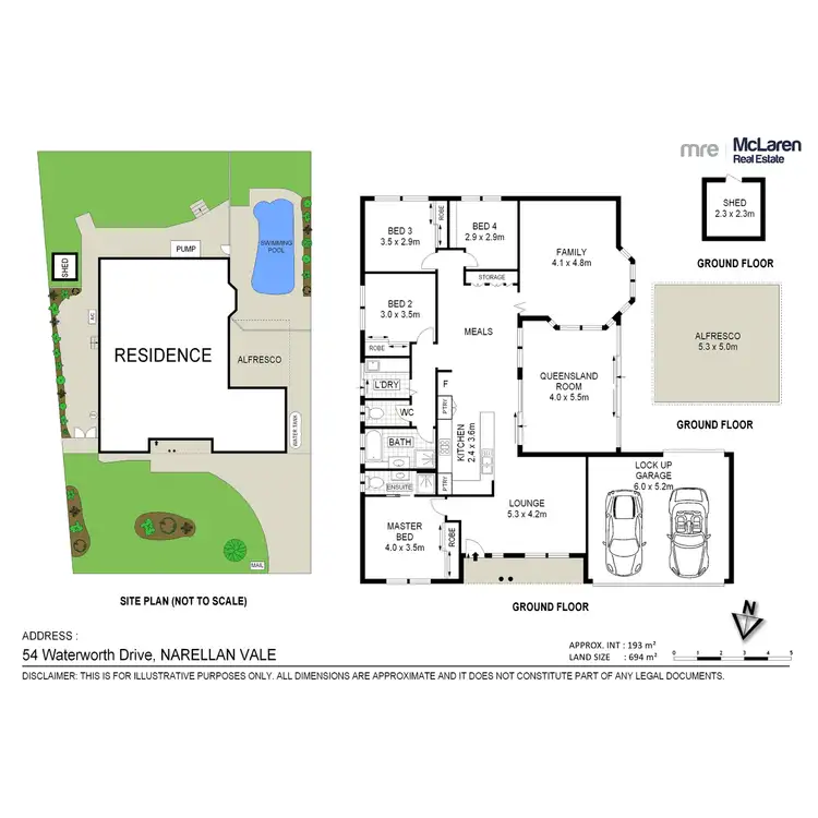Floorplan of Homely house listing, 54 Waterworth Drive, Narellan Vale NSW 2567