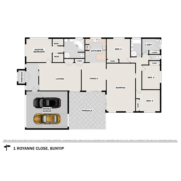 Floorplan of Homely house listing, 1 Royanne Close, Bunyip VIC 3815