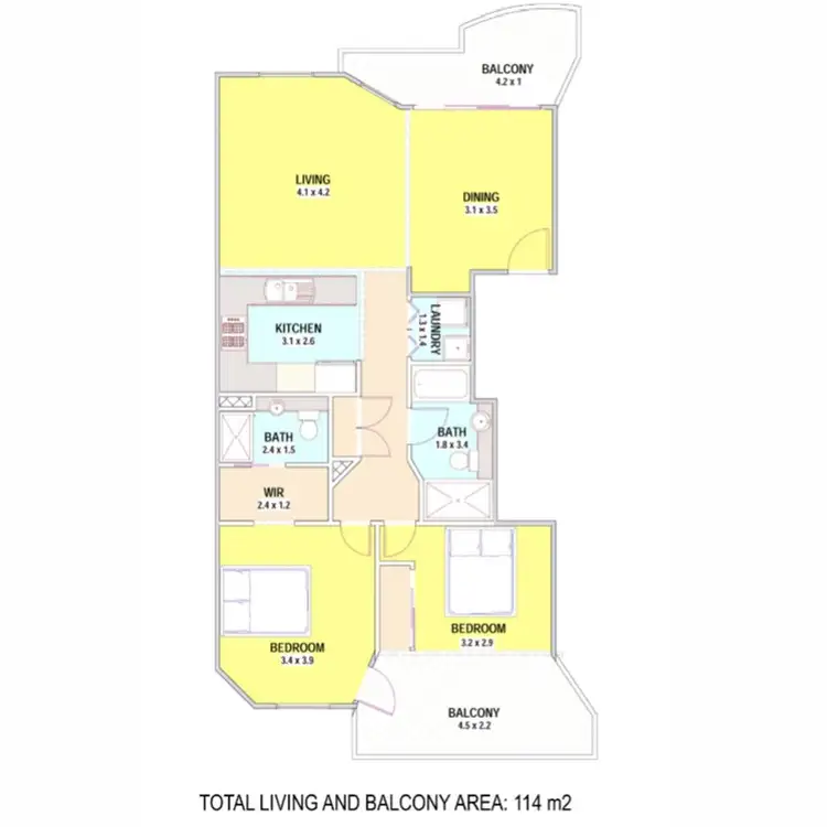 Floorplan of Homely apartment listing, 18/50 Rotherham Street, Kangaroo Point QLD 4169