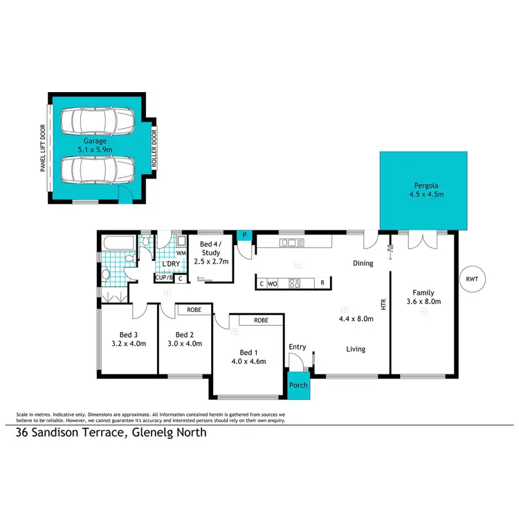 Floorplan of Homely house listing, 36 Sandison Terrace, Glenelg North SA 5045