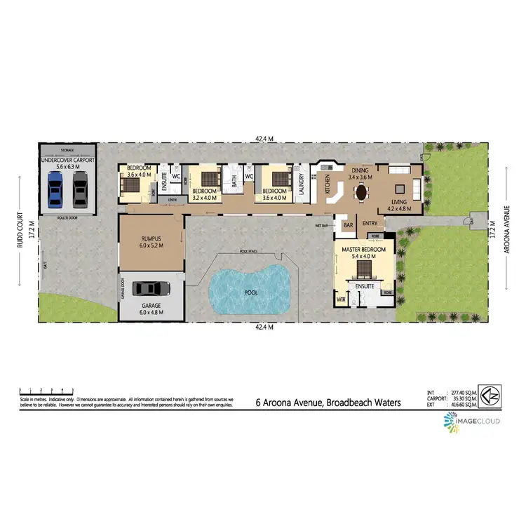 Floorplan of Homely house listing, 6 Aroona Avenue, Broadbeach Waters QLD 4218