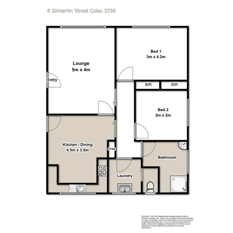 Floorplan of Homely townhouse listing, 8 Gilmartin Street, Colac VIC 3250