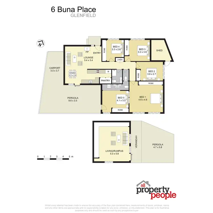 Floorplan of Homely house listing, 6 Buna Place, Glenfield NSW 2167
