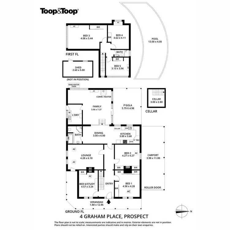 Floorplan of Homely house listing, 4 Graham Place, Prospect SA 5082