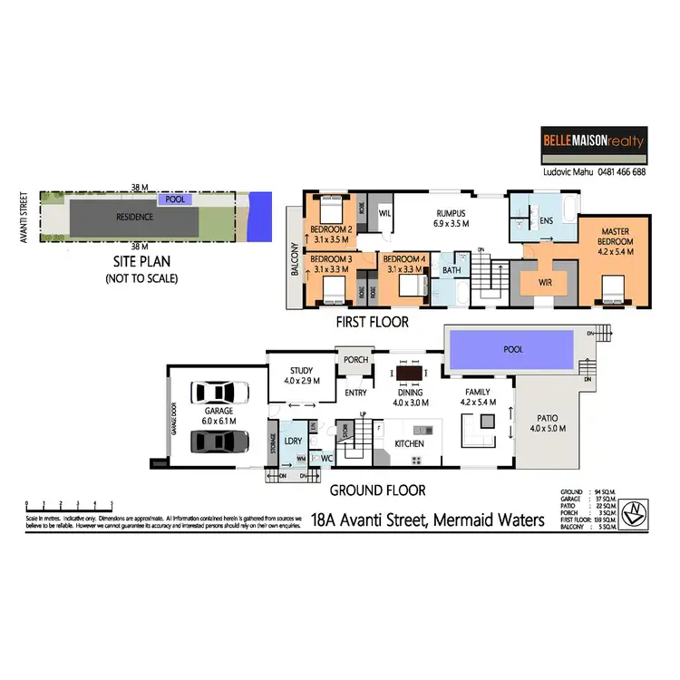 Floorplan of Homely house listing, 18a Avanti Street, Mermaid Waters QLD 4218