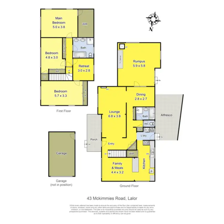 Floorplan of Homely house listing, 43 Mckimmies Road, Lalor VIC 3075