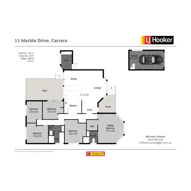 Floorplan of Homely house listing, 11 Marble Drive, Carrara QLD 4211