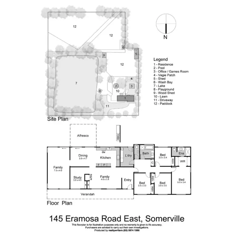 Floorplan of Homely rural property listing, 145 Eramosa Road East, Somerville VIC 3912
