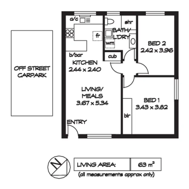 Floorplan of Homely unit listing, 3/225 Anzac Highway, Plympton SA 5038