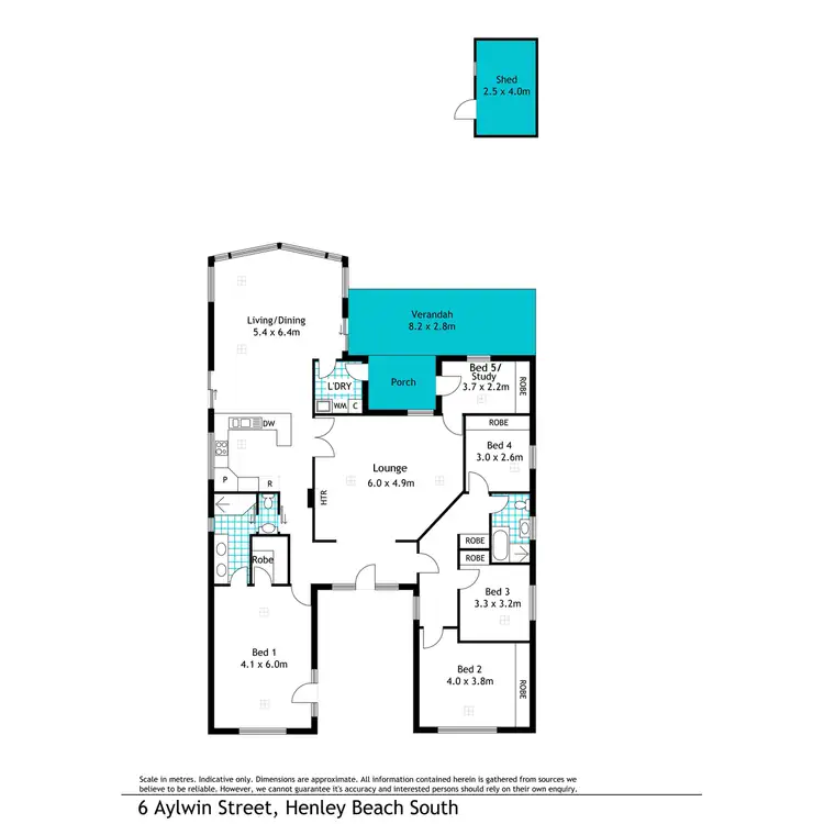 Floorplan of Homely house listing, 6 Aylwin Street, Henley Beach South SA 5022