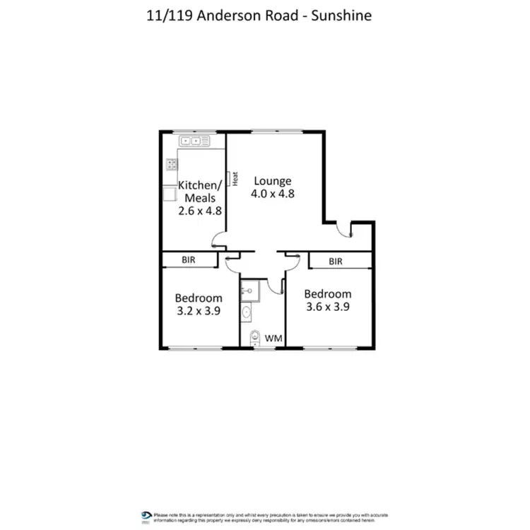 Floorplan of Homely apartment listing, 11/119 Anderson Road, Sunshine VIC 3020