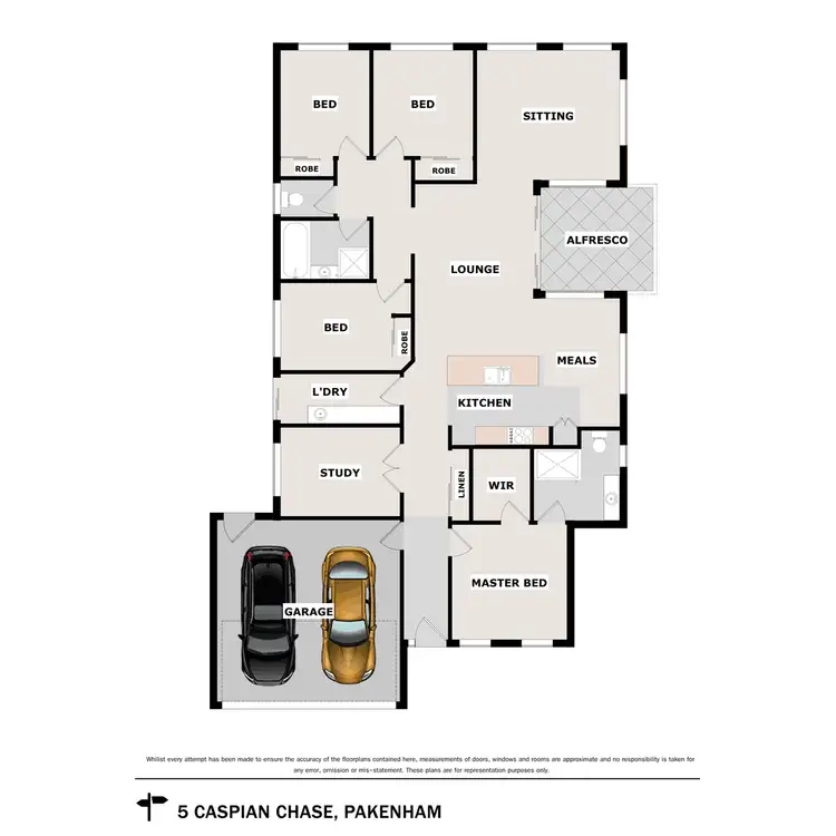 Floorplan of Homely house listing, 5 Caspian Chase, Pakenham VIC 3810