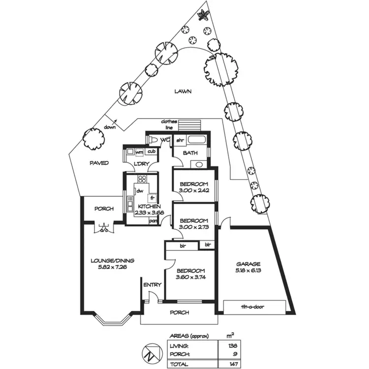 Floorplan of Homely unit listing, 1/11 Taylors Road, Mitcham SA 5062