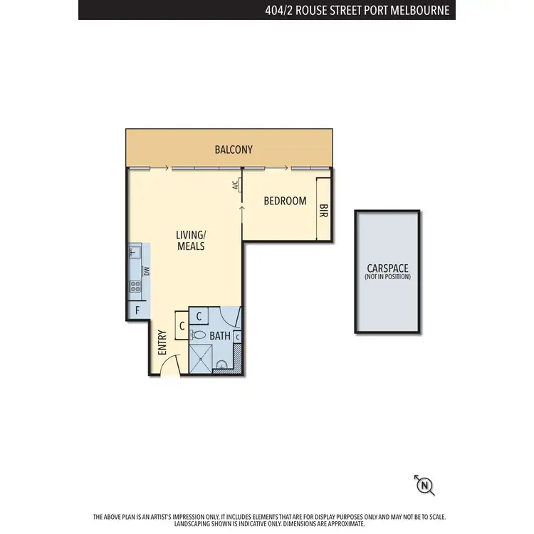 Floorplan of Homely apartment listing, 404/2 Rouse Street, Port Melbourne VIC 3207