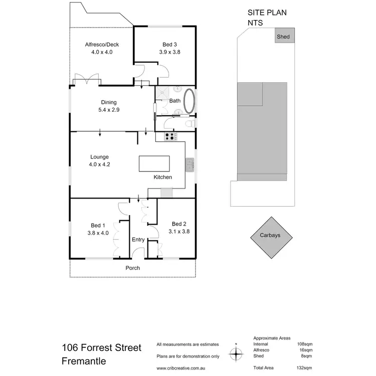 Floorplan of Homely house listing, 106 Forrest Street, Fremantle WA 6160