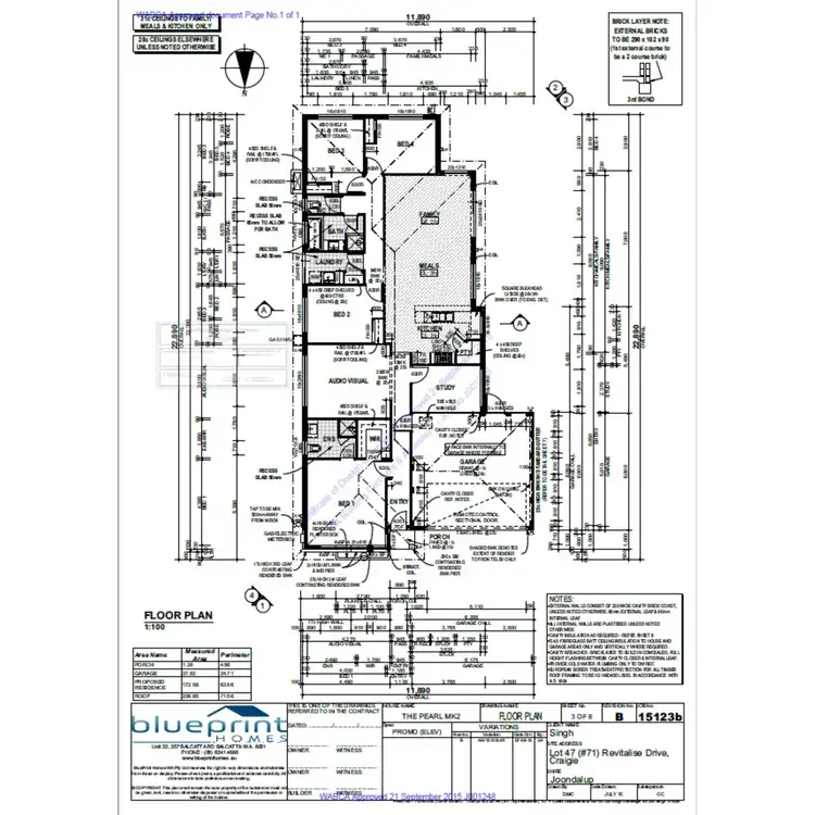 Floorplan of Homely house listing, 71 Revitalize Circuit, Craigie WA 6025