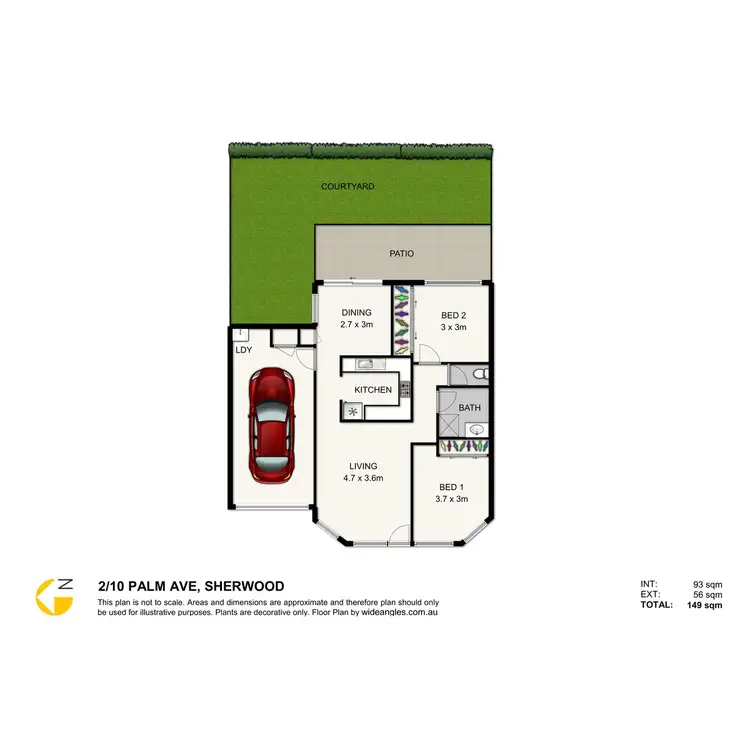 Floorplan of Homely unit listing, 2 & 3/10 Palm Avenue, Sherwood QLD 4075