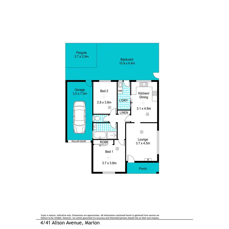 Floorplan of Homely unit listing, 4/41 Alison Avenue, Marion SA 5043