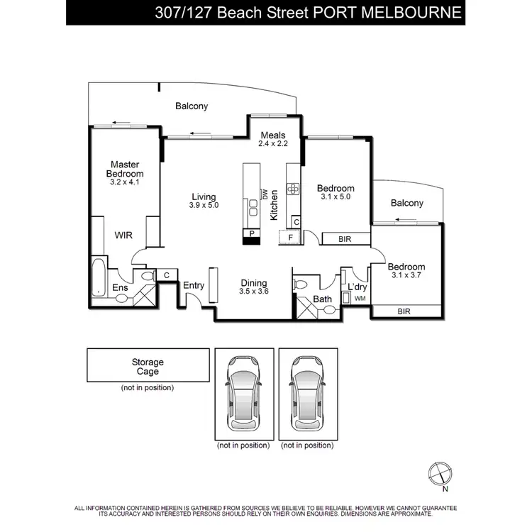 Floorplan of Homely apartment listing, 307/127 Beach Street, Port Melbourne VIC 3207