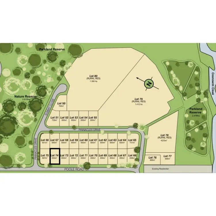 Floorplan of Homely land listing, LOT 74, 39 Poole Road, Glass House Mountains QLD 4518