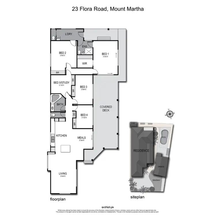Floorplan of Homely house listing, 23 Flora Road, Mount Martha VIC 3934