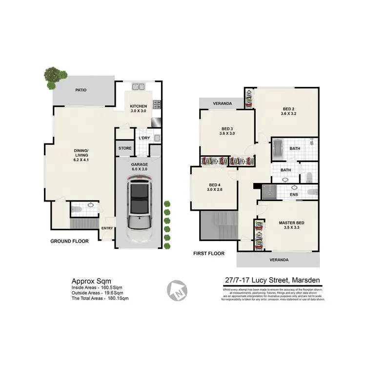 Floorplan of Homely apartment listing, 27/7-17 Lucy Street, Marsden QLD 4132