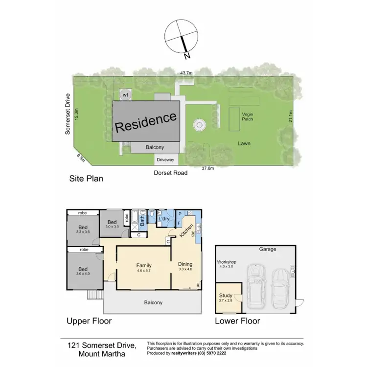 Floorplan of Homely house listing, 121 Somerset Drive, Mount Martha VIC 3934