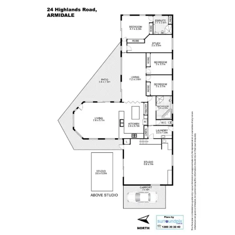 Floorplan of Homely rural property listing, 24 Highlands Road, Armidale NSW 2350