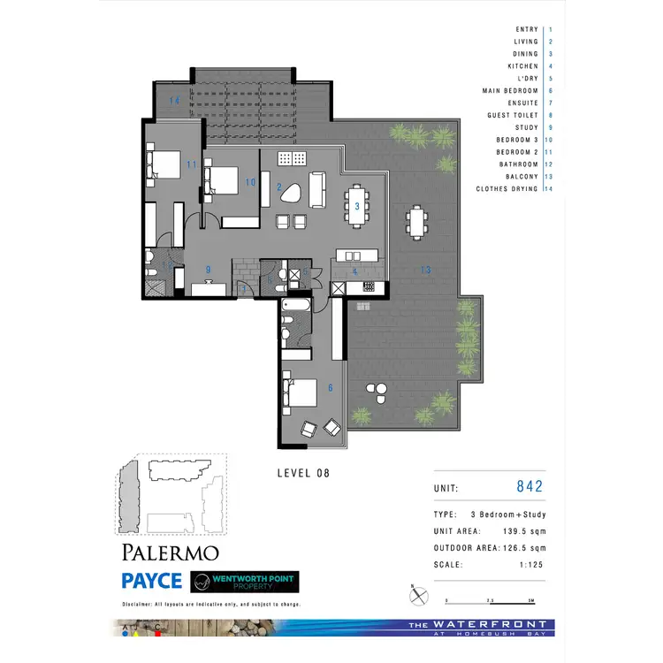 Floorplan of Homely apartment listing, 842/7 Baywater Drive, Wentworth Point NSW 2127