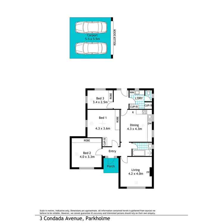 Floorplan of Homely house listing, 3 Condada Avenue, Park Holme SA 5043