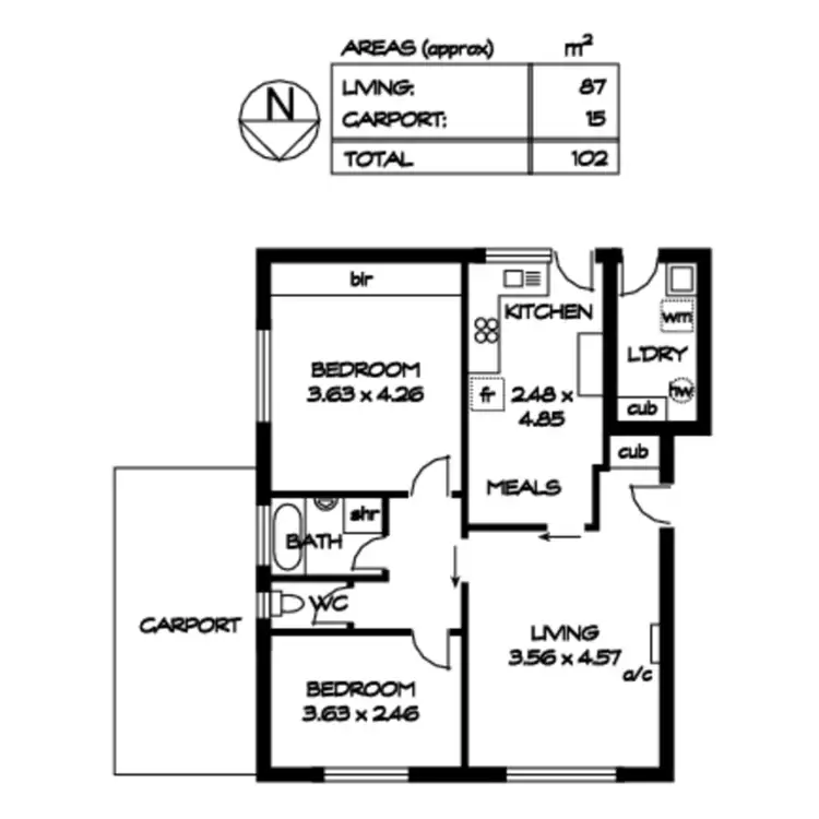 Floorplan of Homely unit listing, 6/313A Young Street, Wayville SA 5034