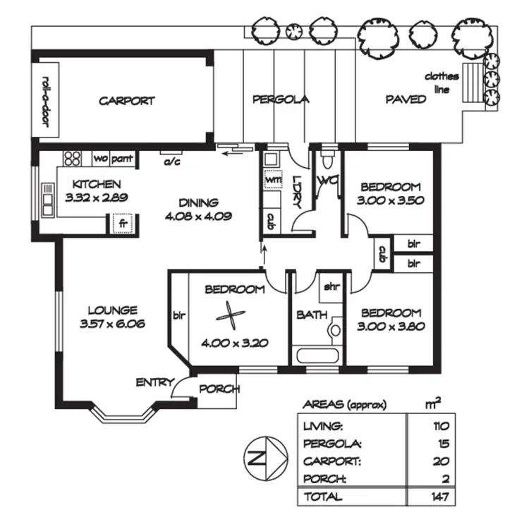 Floorplan of Homely unit listing, 1/18 Strathmore Terrace, Brighton SA 5048