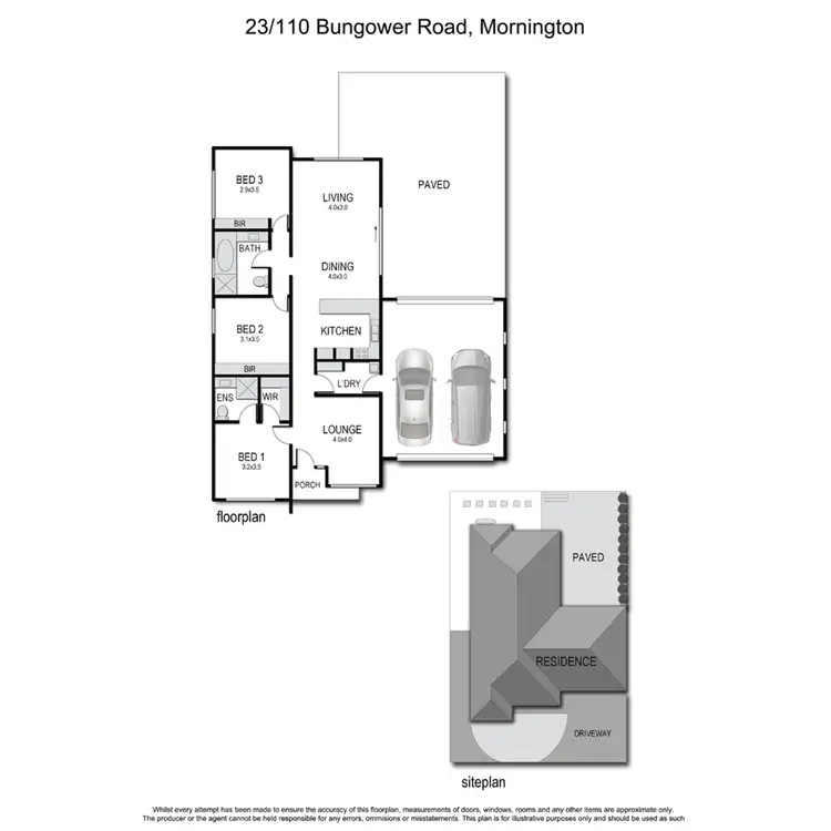 Floorplan of Homely unit listing, 23/110 Bungower Road, Mornington VIC 3931