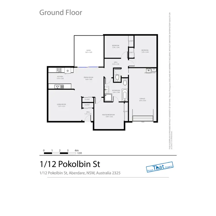 Floorplan of Homely unit listing, 1/12 Pokolbin Street, Cessnock NSW 2325