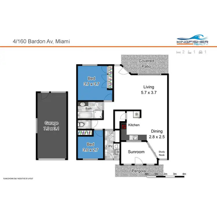 Floorplan of Homely apartment listing, 4/160 Bardon Avenue, Miami QLD 4220