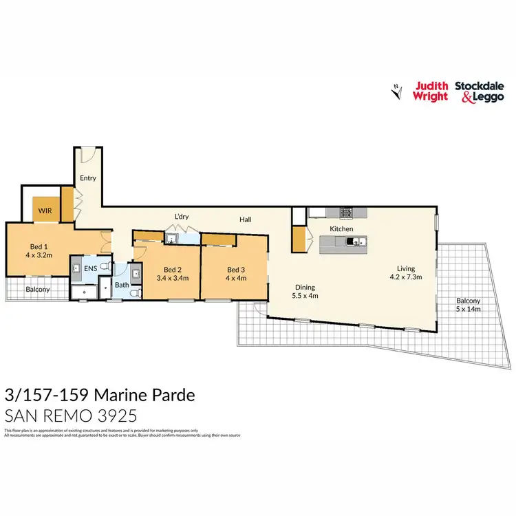Floorplan of Homely apartment listing, 3/157-159 Marine Parade, San Remo VIC 3925