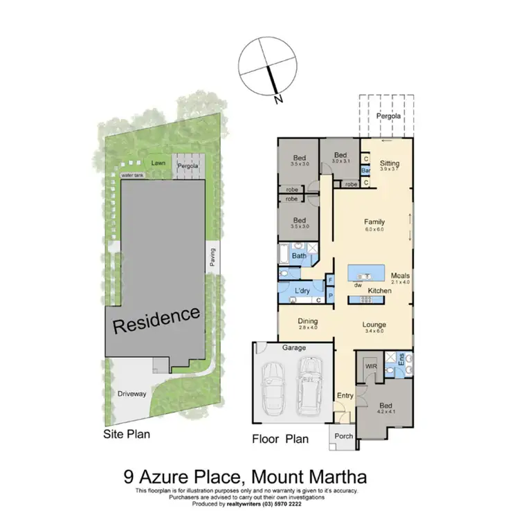 Floorplan of Homely house listing, 9 Azure Place, Mount Martha VIC 3934