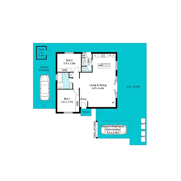 Floorplan of Homely house listing, 4/7 Waterhouse Road, South Plympton SA 5038