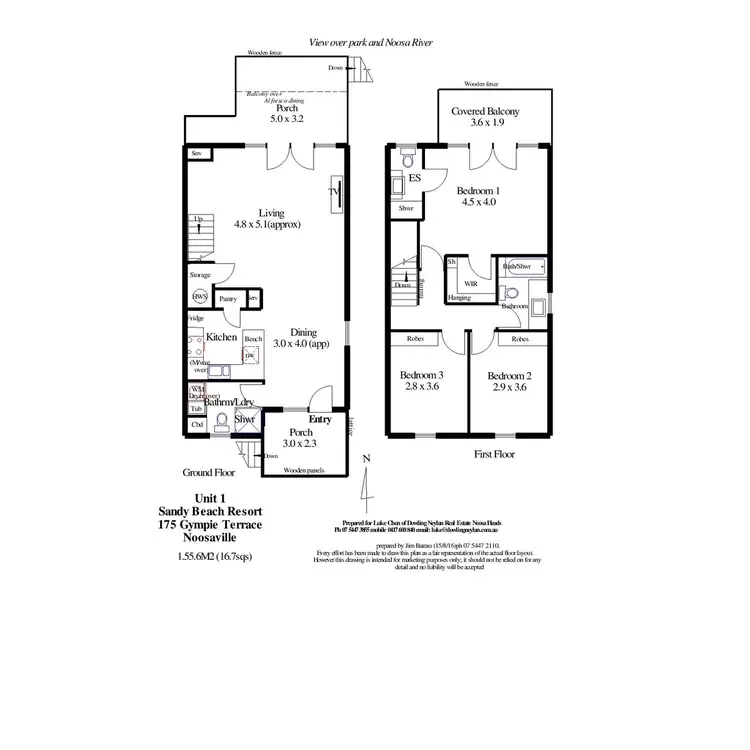 Floorplan of Homely unit listing, 1/175 Gympie Terrace, Noosaville QLD 4566
