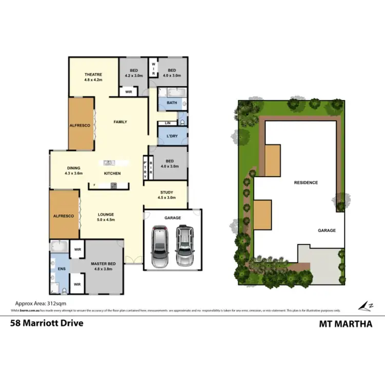 Floorplan of Homely house listing, 58 Marriott Drive, Mount Martha VIC 3934