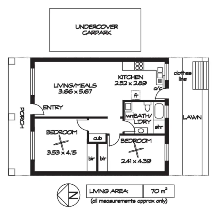 Floorplan of Homely unit listing, 3/72 George Street, Norwood SA 5067