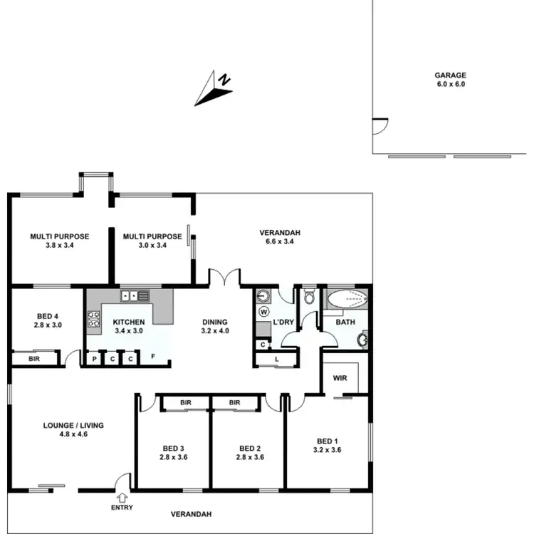 Floorplan of Homely house listing, 12 Acacia Street, Thornlands QLD 4164