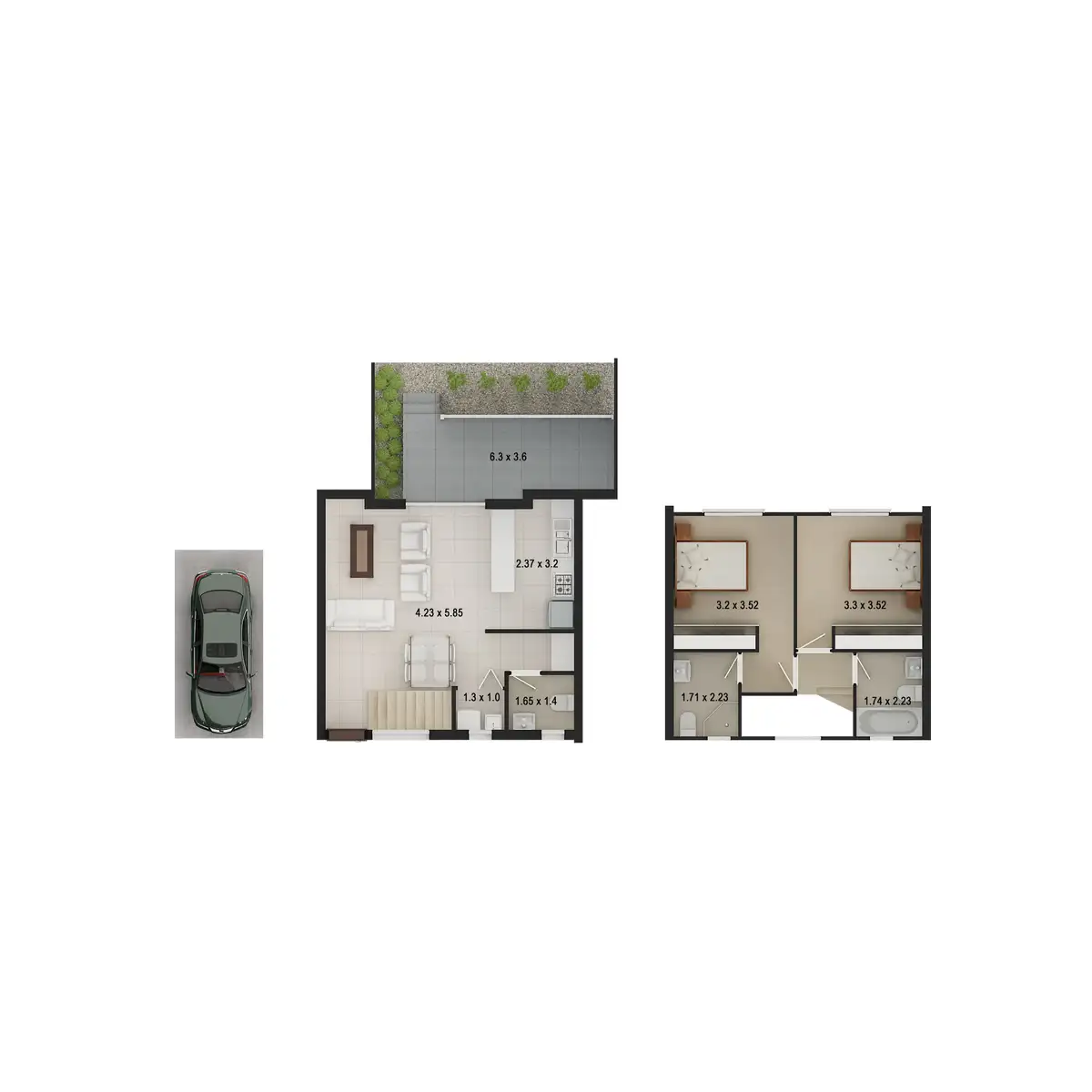 Floorplan of Homely townhouse listing, 3/61 Irrigation Road, South Wentworthville NSW 2145