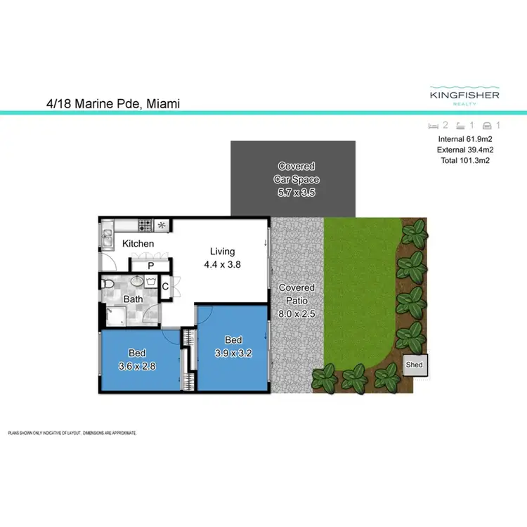 Floorplan of Homely apartment listing, 14/8 Marine Parade, Miami QLD 4220
