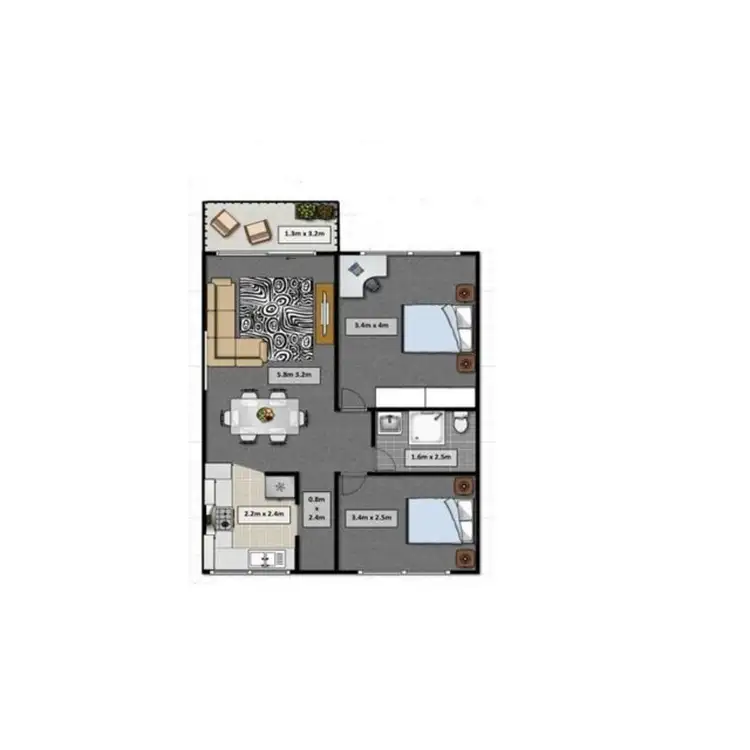Floorplan of Homely unit listing, 1/44 Gustavson Street, Annerley QLD 4103
