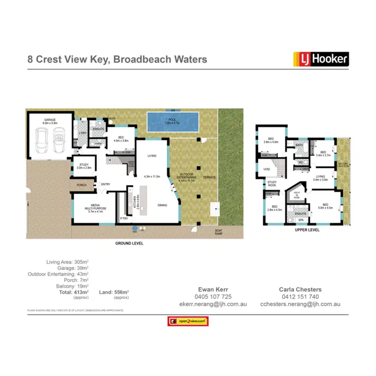 Floorplan of Homely house listing, 8 Crest View Key, Broadbeach Waters QLD 4218